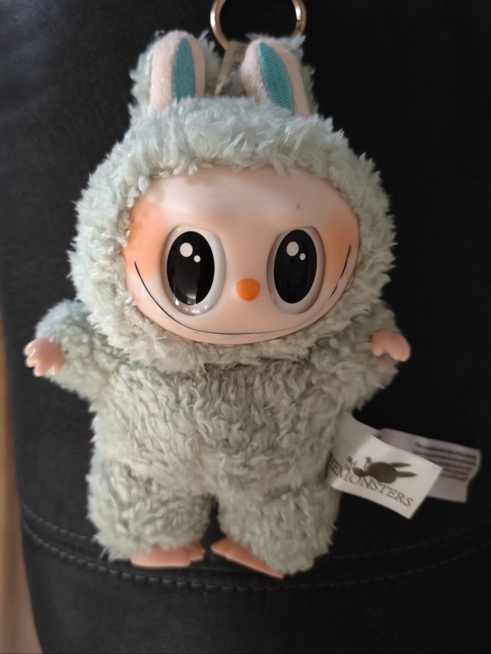 Labubu Plush Green Monster Keychain